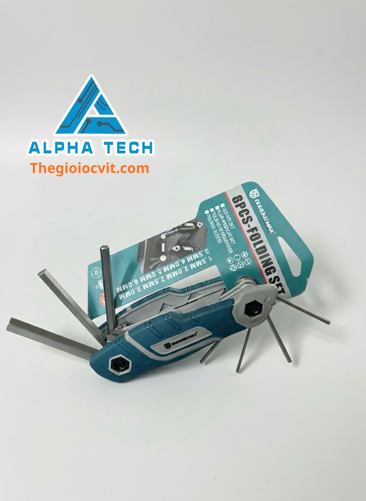 Bộ lục giác gập 8 chi tiết "1,5mm-6mm"