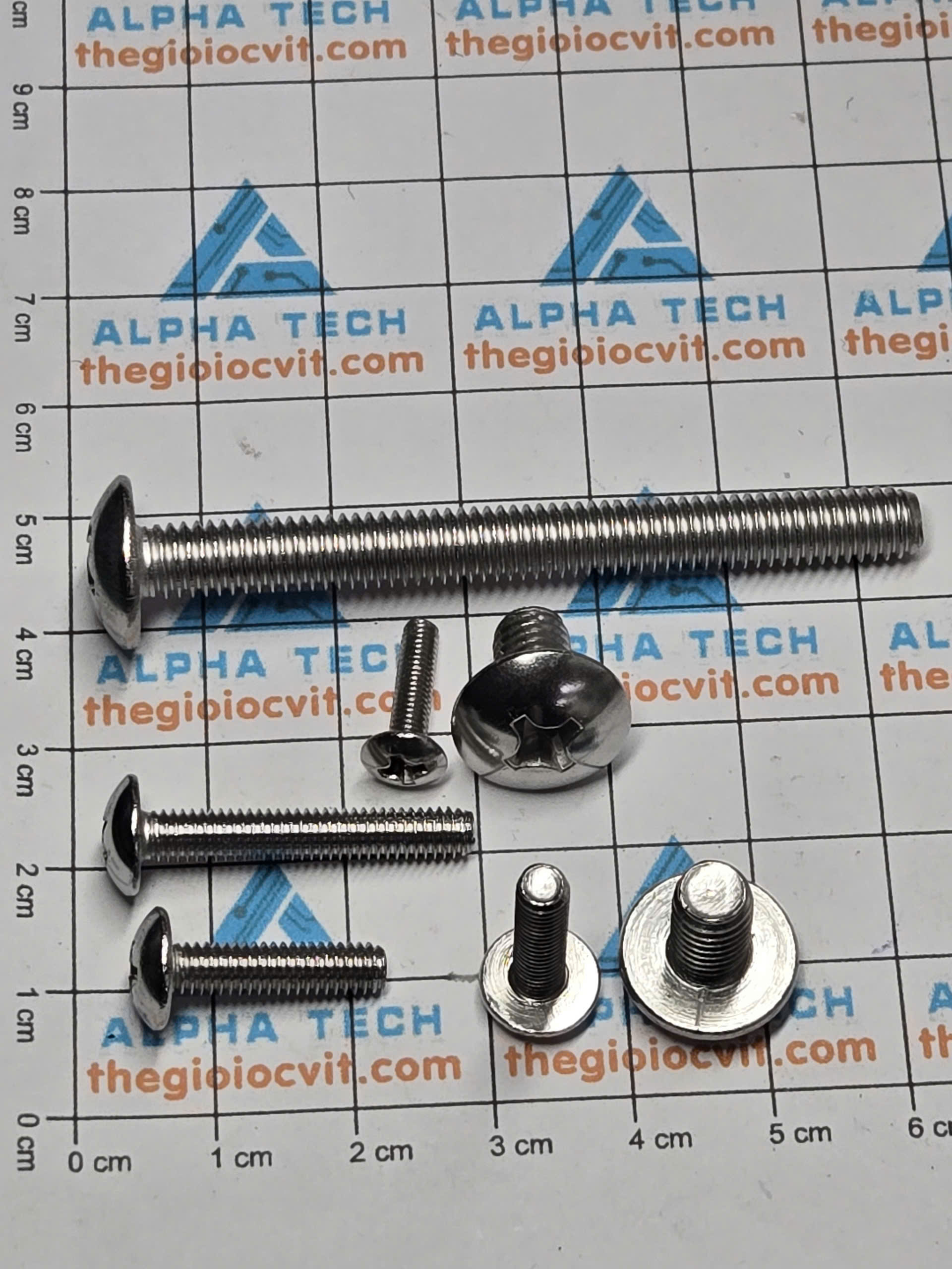 Bu lông chữ thập đầu nấm M4*15